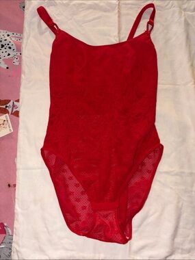 Red Lace Bodysuit - Women Intimates & Sleepwear new size 34